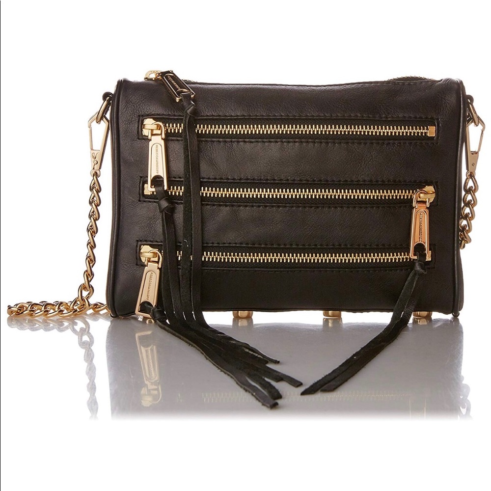 Rebecca Minkoff 3-Zip Black Crossbody Purse